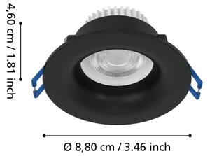 Eglo 902273 -LED Koup. podh. svítidlo SALABATE LED/4,9W/230V pr.8,8cm IP65 černá