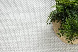 Kusový koberec Timo 6272 White kruh – na ven i na doma Kruh Ø 120 cm