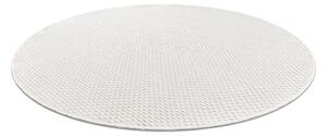 Kusový koberec Timo 6272 White kruh – na ven i na doma Kruh Ø 120 cm