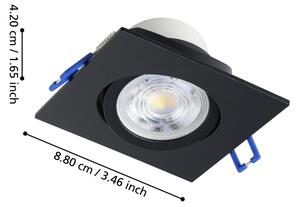 Eglo 902284-SADA 3xLED St. podh. svítidlo SALICETO LED/4,8W/230V 8,8x8,8cm černá
