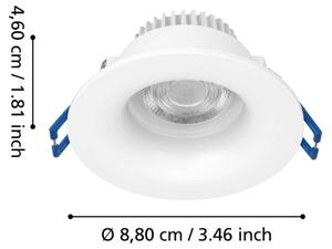 Eglo 902271 - LED Koup. podh. svítidlo SALABATE LED/4,9W/230V pr.8,8cm IP65 bílá
