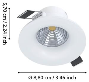 Eglo 902329 - LED Stm. podhledové svítidlo SALICETO LED/6,4W/230V pr.8,8cm bílá