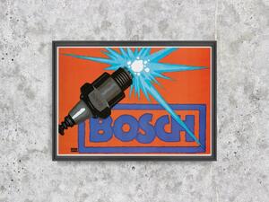 Retro plakát Retro plakát Bosch, zapalovací svíčky