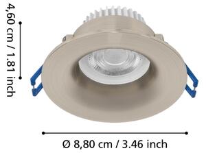 Eglo 902275 -LED Koup. podh. svítidlo SALABATE LED/4,9W/230V pr.8,8cm IP65 chrom