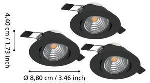 Eglo 902281-SADA 3xLED Stm. podh. svítidlo SALICETO LED/6,4W/230V pr.8,8cm černá