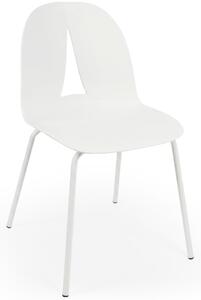 LÉTO -15% Somcasa Bílá plastová jídelní židle Arwen