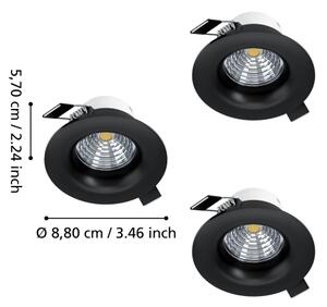 Eglo 902278-SADA 3xLED Stm. podh. svítidlo SALICETO LED/4,8W/230V pr.8,8cm černá