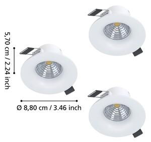 Eglo 902277-SADA 3xLED Stm. podh. svítidlo SALICETO LED/4,8W/230V pr.8,8cm bílá