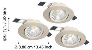 Eglo 902282-SADA 3xLED Stm. podh. svítidlo SALICETO LED/6,4W/230V pr.8,8cm chrom