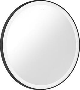 Hansgrohe Xarita Lite S - Kulaté zrcadlo s LED osvětlením po obvodu ⌀ 700 mm s nástěnným vypínačem, černá matná 54966670
