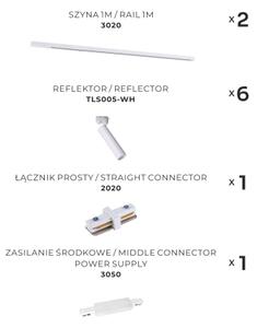 Zuma Line 3049 - Bodové svítidlo v lištovém systému LULU 6xGU10/35W/230V bílá