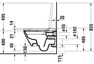 Duravit SensoWash D-Neo Compact - Bidetové sedátko s keramikou 376x573 mm, biela 654000012004300