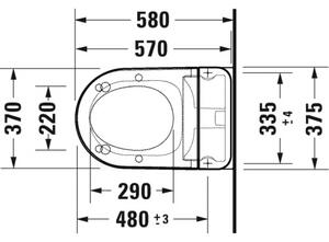 Duravit SensoWash D-Neo Compact - Bidetové sedátko s keramikou 376x573 mm, biela 654000012004300