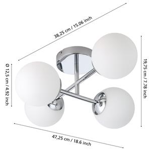 Eglo 902098 - LED Koup. přisazený lustr CASTROVIDO 4xG9/4,2W/230V IP44 chrom