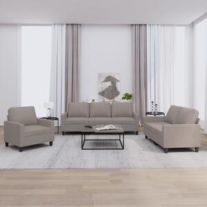 3dílná sedací souprava s poduškami taupe textil 3201435
