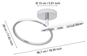 Eglo 902145 - LED Stropní svítidlo CONGIUNTI LED/12W/230V 2700/4000/6500K chrom