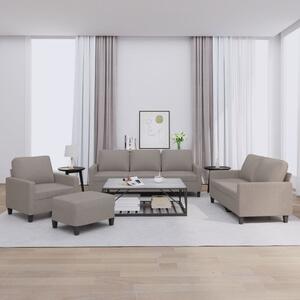 4dílná sedací souprava s poduškami taupe textil 3201443