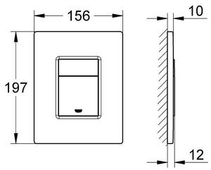 GROHE Rapid SL Projekt - Instalační systém pro WC, stavební výška 1130 mm, uchyty, WC tlačítko, chrom 38840000/set