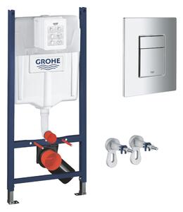 GROHE Rapid SL Projekt - Instalační systém pro WC, stavební výška 1130 mm, uchyty, WC tlačítko, chrom 38840000/set