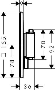 Hansgrohe Ecostat Comfort E - Termostat pod omítku pro 2 spotřebiče, kartáčovaný bronz 33711140