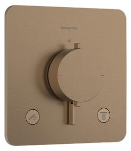 Hansgrohe Ecostat Comfort Q - Termostat pod omítku pro 2 spotřebiče, kartáčovaný bronz 33713140
