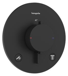 Hansgrohe Ecostat Comfort S - Termostat pod omítku pro 2 spotřebiče, černá matná 33715670