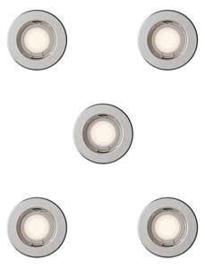 Philips - SADA 5x Podhledové svítidlo PERIDOT 1xGU10/7W/230V stříbrná