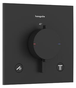 Hansgrohe Ecostat Comfort E - Termostat pod omítku pro 2 spotřebiče, černá matná 33711670