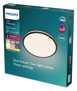 Philips 8719514431928 Ozziet stropní svítidlo LED 18W/1800lm 2700K černá SceneSwitch