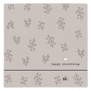 Bastion Collections Ubrousky s květy Happy everything, 12,5x12,5 cm