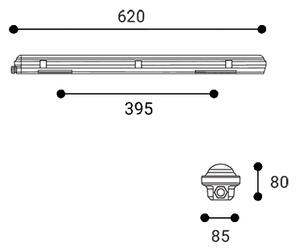 Led2 Venkovní stropní LED svítidlo DUSTER III 60, 20W, CCT 3000-4000K Stmívání a řízení: ON/OFF