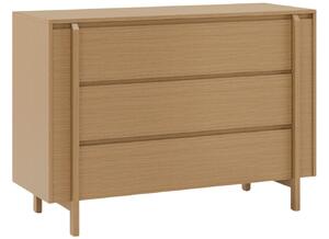Somcasa Dubová komoda Pacific 120 x 43 cm se zásuvkami