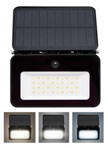 LED solární reflektor se senzorem WL913, černá