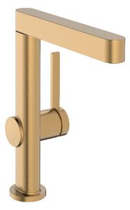 Hansgrohe Finoris - Páková umyvadlová baterie 230 s otočným výtokem a odtokovou soupravou Push-Open, kartáčovaný bronz 76060140
