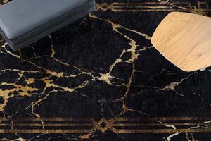 Kusový koberec Miro 51333.801 Marble black / gold 80x150 cm