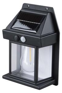 LED solární nástěnné světlo WL918, černá