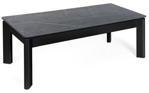 Somcasa Šedý keramický rozkládací konferenční stolek Roland 120 x 60 cm