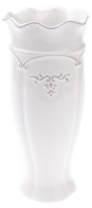Keramická váza Vallada bílá, 11,5 x 25 x 11,5 cm