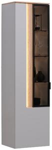 ZÁVĚSNÁ VITRÍNA, barvy dubu, světle šedá, 45,4/164,6/36 cm Dieter Knoll