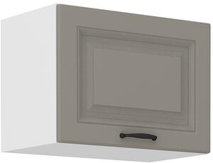 STL 50 cm skříňka horní jednodveřová (otevírání nahoru) STILO II Barevné provedení STILO: Bílá / Prachově šedá