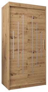 Šatní skříň s posuvnými dveřmi YORK - 100x200cm Dub Artisan