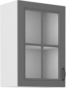 STL 40 cm skříňka horní jednodveřová se sklem STILO II Barevné provedení STILO: Bílá / Jílově šedá