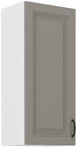 STL 40 cm skříňka horní jednodveřová STILO II (výška 90 cm) Barevné provedení STILO: Bílá / Prachově šedá