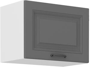 STL 50 cm skříňka horní jednodveřová (otevírání nahoru) STILO II Barevné provedení STILO: Bílá / Prachově šedá