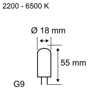 LED Stmívatelná žárovka G9/4W/230V 2200-6500K - Paulmann 28820