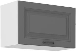 STL 60 cm skříňka horní jednodveřová (otevírání nahoru) STILO II Barevné provedení STILO: Bílá / Jílově šedá