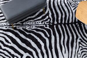 Kusový koberec Miro 51331.803 Zebra black / white 80x150 cm
