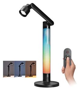 LED stolní lampička WO67 RGB s dálkovým ovladačem, černá