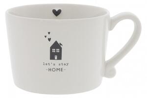 Bastion Collections Hrnek LET´S STAY HOME in black, 10x8x7 cm, 300 ml