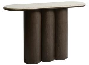 Unique Furniture Béžový mramorový toaletní stolek Piazze 120 x 38 cm